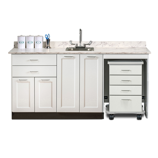 72" Cart-Mate w/cart RIGHT & Double door MIDDLE 