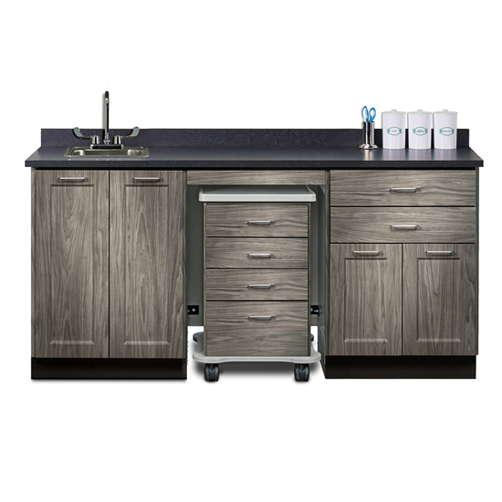 72" Cart-Mate w/cart CENTER & Double doors LEFT