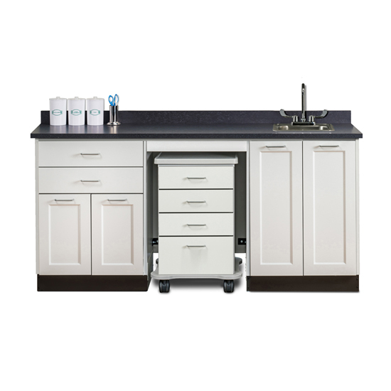 72" Cart-Mate w/cart CENTER & Double doors RIGHT