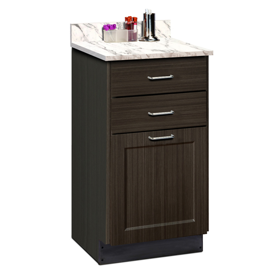 Fashion Finish Space Saver Treatment Cabeint w/1 Door & 2 Drawers 