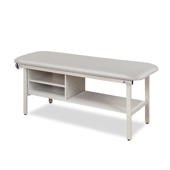 Table w/shelving unit 27" wide-FLAT TOP 78" Long 