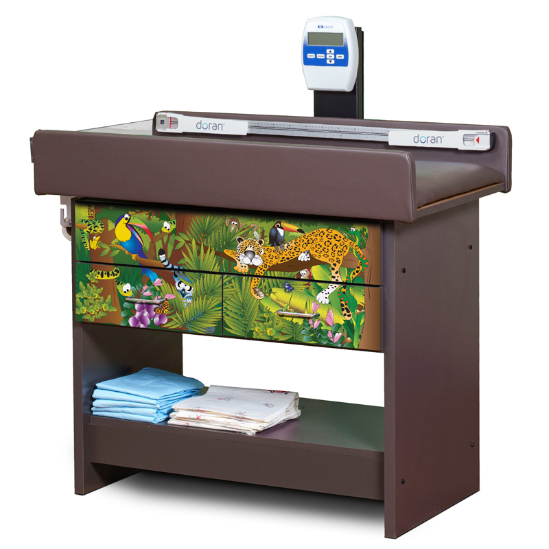 Rainforest Follies KD scale table with 2 drawers