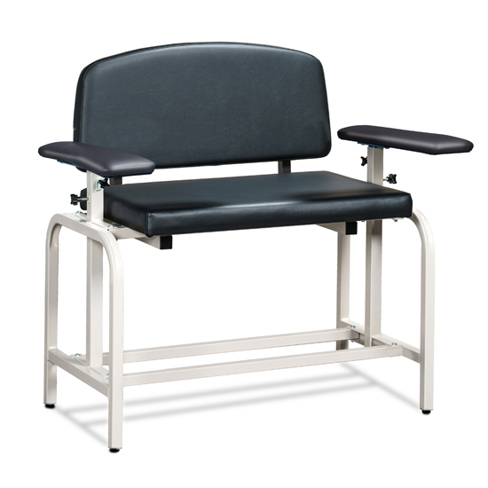 Lab X series, extra wide and extra tall blood draw chair with two straight arms
