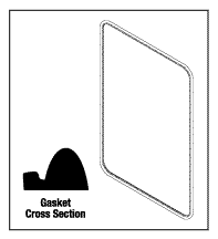 [AMG012] Door Gasket - Fits: Rectangular 24" x 36" Door