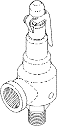 [AMV191] Safety Valve (40 Psi) - Material: Brass Body - Teflon Seat