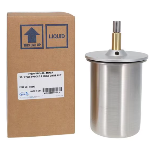 [08842] Whip Mix Vac-U-Mixer Mixing #7600 1200ml (1000 gram) Stainless Steel Bowl & Lid