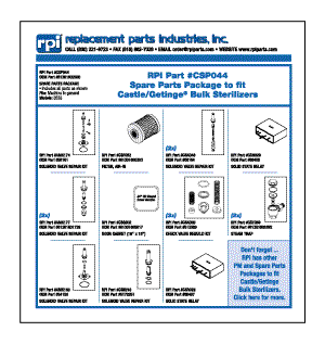 [CSP044] Spare Parts Package for Getinge/Castle 3533