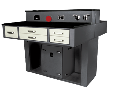 [215WS WGRAY] Handler Pedestal Bench Model 215WS