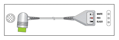 [KCA035] Patient Cable - 3 Lead Din for LIFEPAK