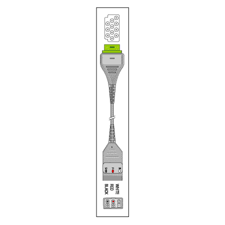 [KCC021] Patient Cable - 3 Lead Dual - 11-Pin
