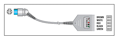 [KEC022] Patient Cable - 5 Lead Dual - 10-Socket