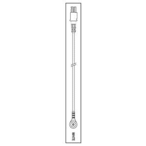 [LSW005] Leadwire White 40" Dual/Snap