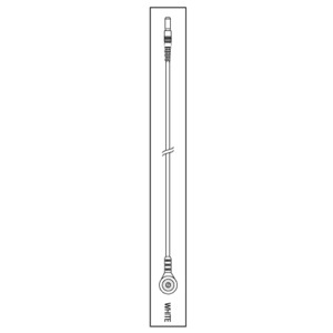 [LSW002] Leadwire White 24" Din/Snap