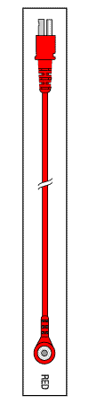[LSR005] Leadwire Red 40" Dual/Snap
