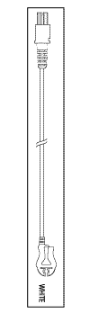[LPW005] Leadwire White 40" Dual/Pinch