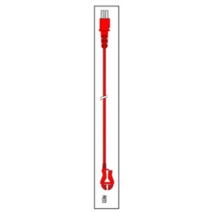 [LPR005] Leadwire Red 40" Dual/Pinch