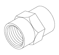 [RPF887] Adaptor (1/4" FPT x 1/4" FPT) - 2 per package