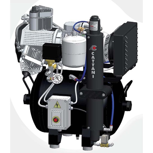 [AC300] Cattani Single Head 3 Cylinder Oilless Compressor