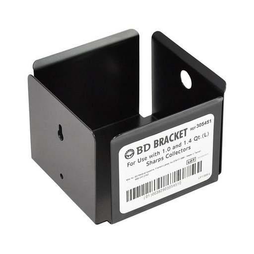[305451] BD Cup Bracket, for 1 & 1.4 Qt Sharps Collectors, 3" x 4" x 4"
