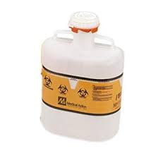 [184S] Medegen Sharps-Tainers™, Small Size, Locking Screw Cap, 10" x 6" x 9", 4.8 Qt, Translucent