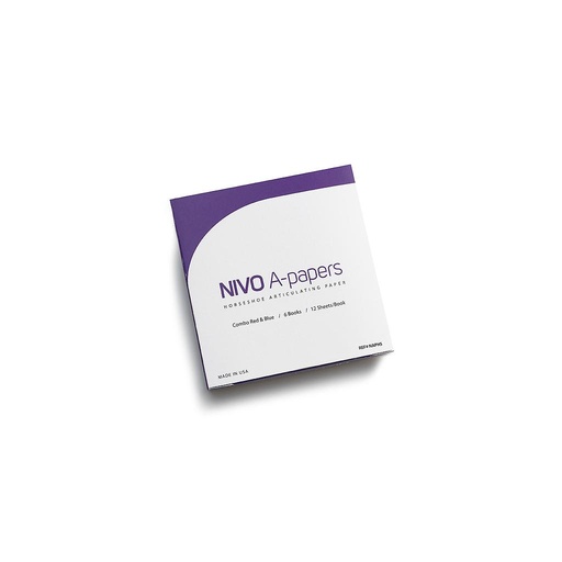 [NAPHS80M] NIVO A-Papers, Articulating Papers, 80 Microns, 6 books of 12 sheets per book