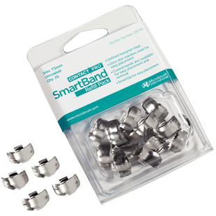 [291709] Microbrush Contactpro™ SmartBands Sectional Matrix Bands-7.5mm refill. Unctd, Slvr. 25/pk