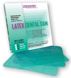 [19401] Crosstex Dental Dam, Heavy, Green, 6&quot; x 6&quot;, Mint, 36 sheets/bx