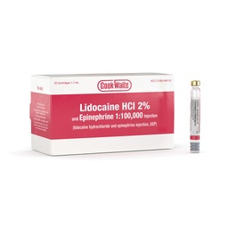 [99167] Septodont Lidocaine 2% and Epinephrine 1:100,000 Cook-Waite