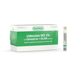 [99169] Septodont Lidocaine 2% and Epinephrine 1:50,000 Cook-Waite