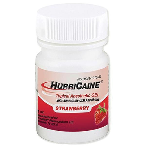 [0283-1016-31] Beutlich HurriCaine® Topical Anesthetic Gel - Strawberry