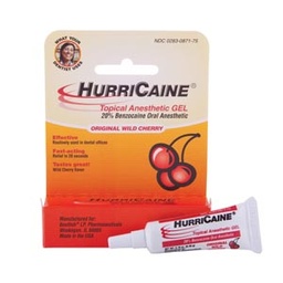 [0283-0871-12] Beutlich HurriCaine® Topical Anesthetic Gel 1/6 oz Tubes - Wild Cherry
