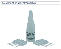 [P-ACRYL5C] Glustitch Periacryl® Oral Adhesive, 5 mL Bottle w/ Autoclavable Tray and 50 Pipettes, Clear