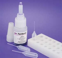[P-ACRYL5V] Glustitch Periacryl® Oral Adhesive, 5 mL Bottle w/ Autoclavable Tray and 50 Pipettes, Violet