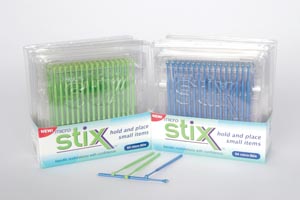 [STIX64B] Microbrush Micro-Stix™ Adhesive Tip Applicator, Original, Blue, 64/pk