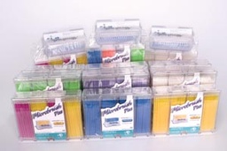 [PR400-KIT] Microbrush Plus Dispenser Kit, Regular Size, Assorted (Blue/ Green/ Peach/ Purple)