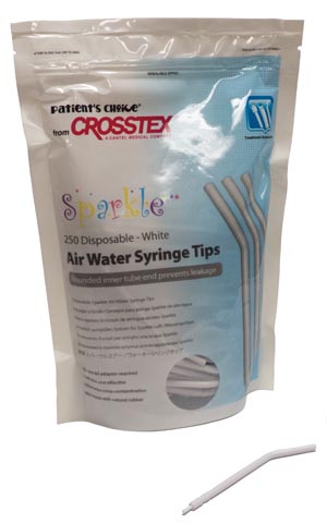 [BCSAWSWH] Crosstex Sparkle™ Syringe Tips, White, 250/bg