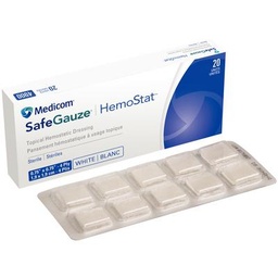 [4900-STAT] Medicom Safegauze® Hemostat™ Topical Dressing, Sterile, 4 ply, 2 sponges/pk, 20 pk/bx