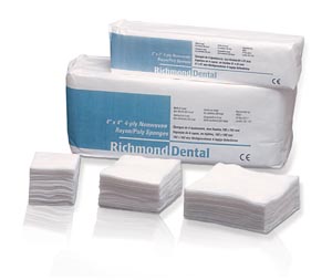 [300635] Richmond Non-Woven Rayon/ Poly Sponge, 3" x 3", 4-Ply, Non-Sterile, 200/slv