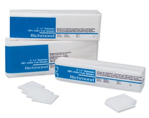 [300632] Richmond Non-Woven Cotton Sponge, 3" x 3", 4-Ply, Non-Sterile, 200/slv, 20 slv/cs