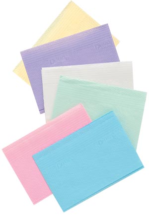 [PB-8004] Mydent Defend+Plus Patient Towel, 2-Ply Paper, Poly, 18" x 13", Lavender
