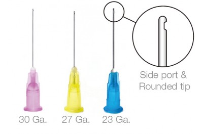 [224] Pac-Dent OptiProbe™ Needle Tips SidePort 27 Ga, Round Tip, Side Port, Yellow, 100 pack