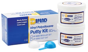 [VP-8006] Mydent Vinyl Polysiloxane Putty Kit-Regular Set. Includes 2x300 mL jars + 2 scoops