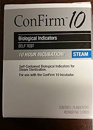 [C10BI25] Crosstex Confirm® 10 Hour Steam Biological Indicators, 25/bx