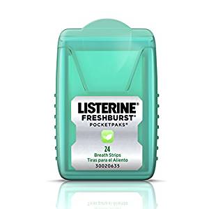 [36502] J&J Listerine® Pocket Packs® Breath Strips, Fresh Burst, 24/pk, 6 pk/cs