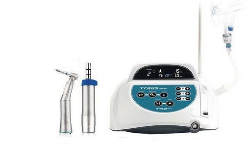 [TRAUS SIP10OP-32TO1 SET] Saeshin Implant Motor Set: BLDC Motor and 32:1 Optic Angled Handpiece