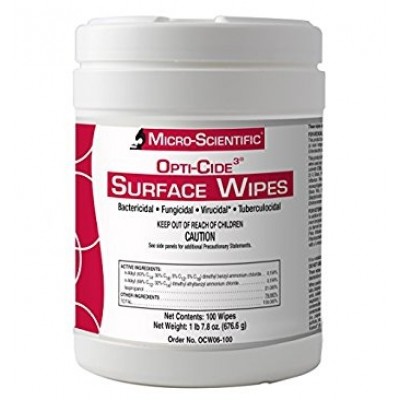 [M60034] Micro-Scientific Opti-Cide® Max Disinfectant Cleaner, Wipes, 6" x 6.75"