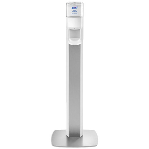 [7318-DS-SLV] Gojo Purell® Messenger™ ES8 Floor Stand, Graphite with Silver Panel (Dispenser Include