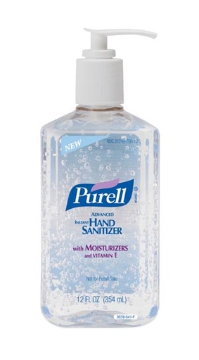 [3659-12] Gojo Purell® Advanced Instant Hand Sanitizer, 12 fl oz Pump Bottle