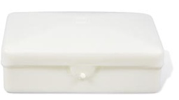 [SB01] Dukal Dawnmist Soap Box, Plastic with Hinged Lid, Ivory, Holds Up to #5 Bar