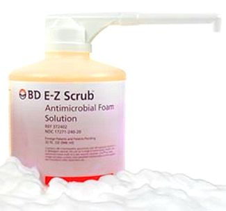 [372405] BD E-Z Scrub™ Antimicrobial Foam Solution, 32 oz, 0.5% Povidone Iodine, Foot Pump Foamer